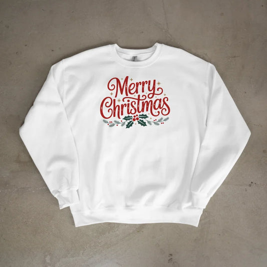 Klassische Weihnachtsgrüße Bügelfolie – "Merry Christmas" 02 - DIN A4