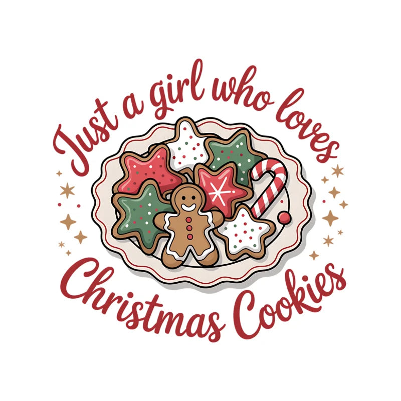 Bügelfolie – "Just a girl who loves christmas cake" 02