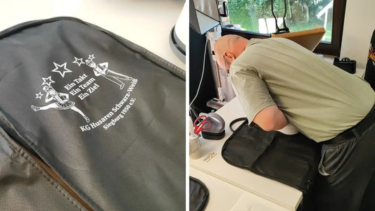 Kleidersäcke bedrucken für die Junioren-Garde
