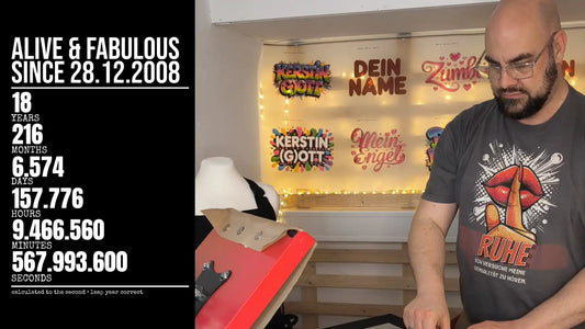 Sekunden seit der Geburt: Schaltjahr-korrekt aufs Bügelbild