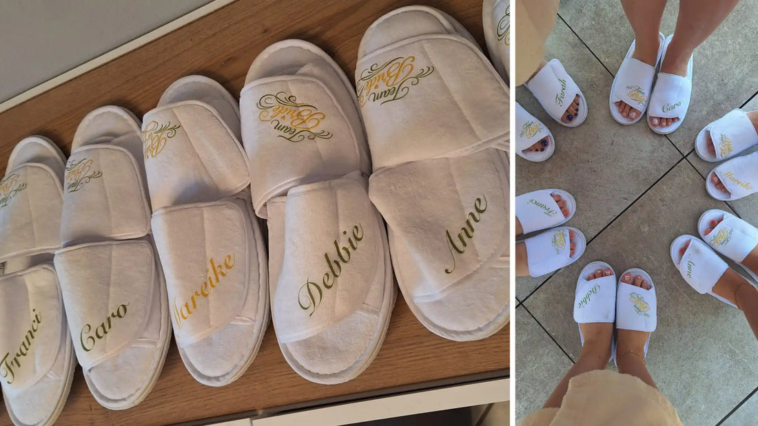 Badelatschen für den Mädelsabend: wie aus weißen Frotteeschuhen ein Wellness-Highlight wurde