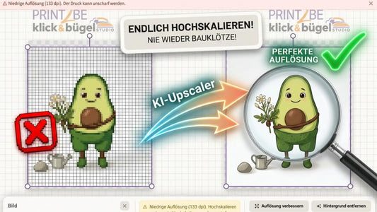 Der Upscaler: wie unsere KI aus kleinen Bildern große Bügelbilder macht