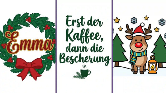 Plotterdatei Weihnachten: 3 Motive, zwei Wege