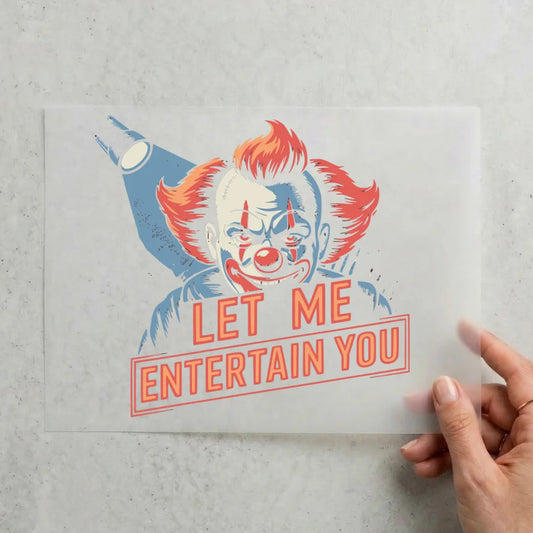 Bügelbild – "Let me entertain you" Scheinwerfer