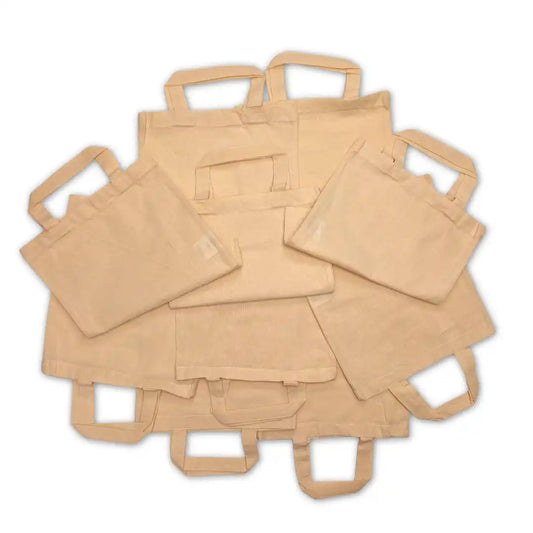 Baumwolltasche für Bügelfolien - natur (ca. 28 x 32 cm) - 10 Stück