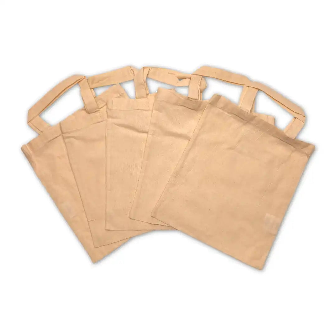 Baumwolltasche für Bügelfolien - natur (ca. 28 x 32 cm) - 5 Stück