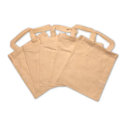 Baumwolltasche für Bügelfolien - natur (ca. 28 x 32 cm) - 5 Stück