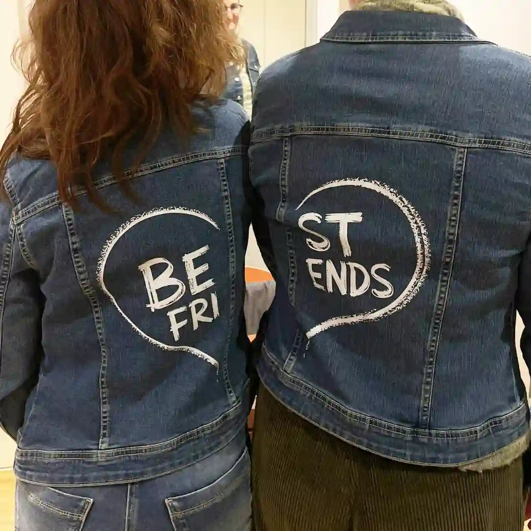 Best Friends im Herz - Bügelbild Set