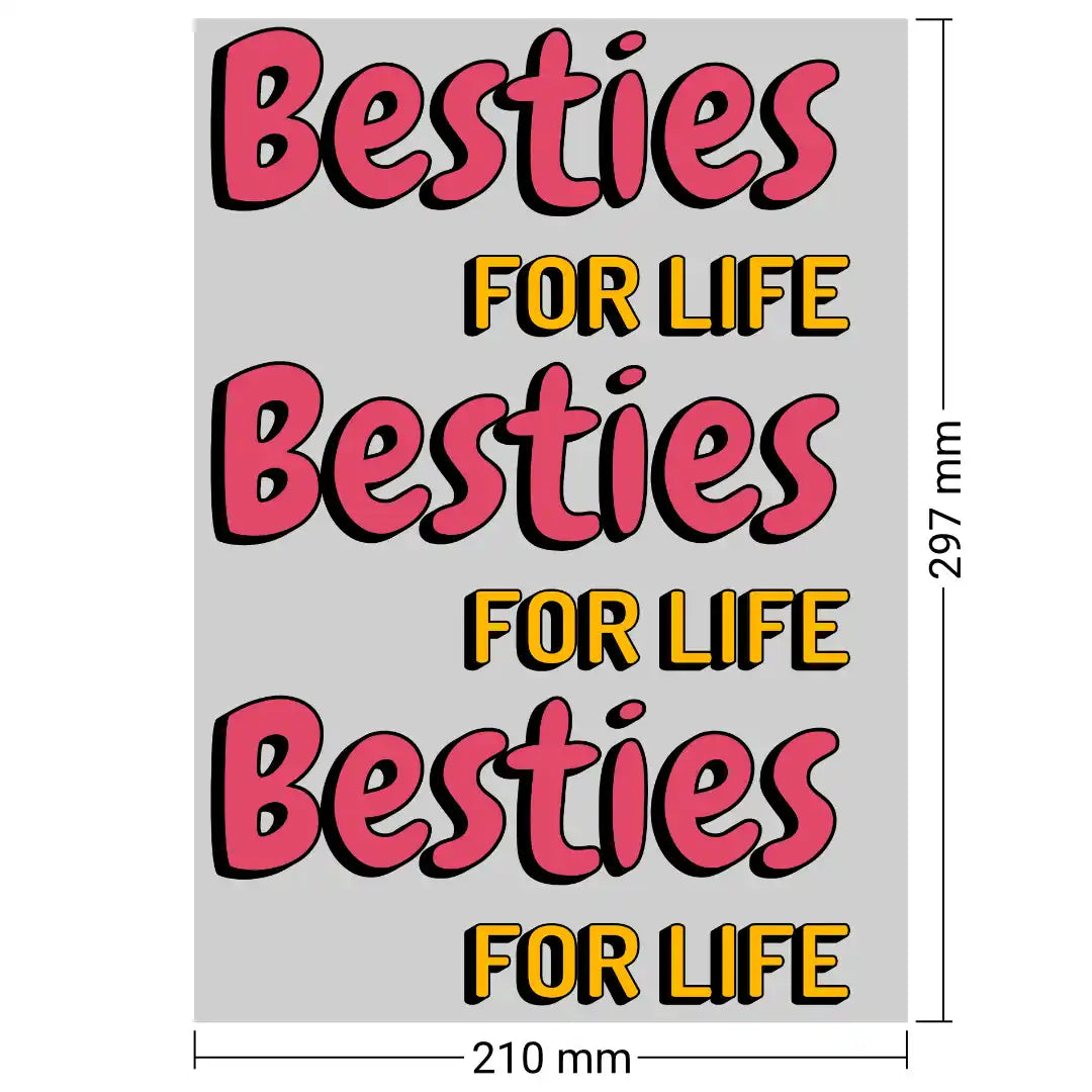 Besties for life - Bügelbild