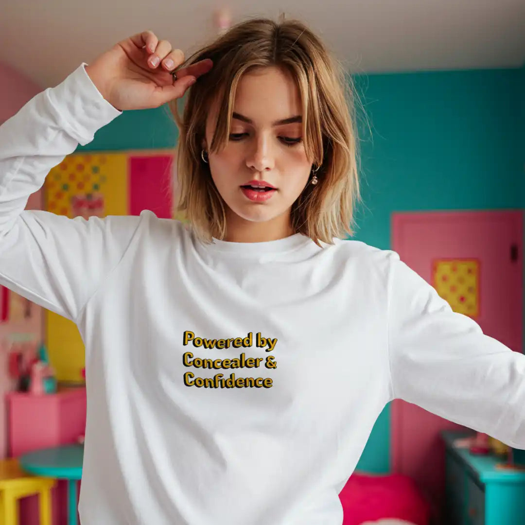 Powered by Concealer and Confidence - Bügelbild