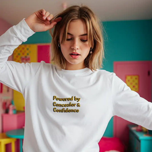 Powered by Concealer and Confidence - Bügelbild
