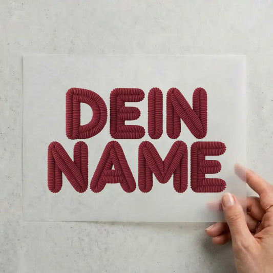 Dein Name im Chenille-Look