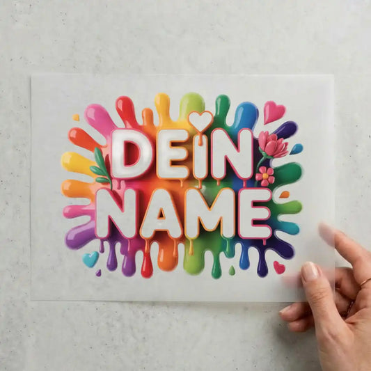 Dein Name im Drip & Splash-Style