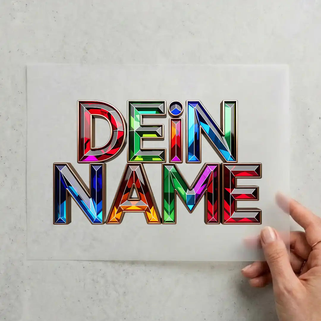 Dein Name im Edelstein-Look