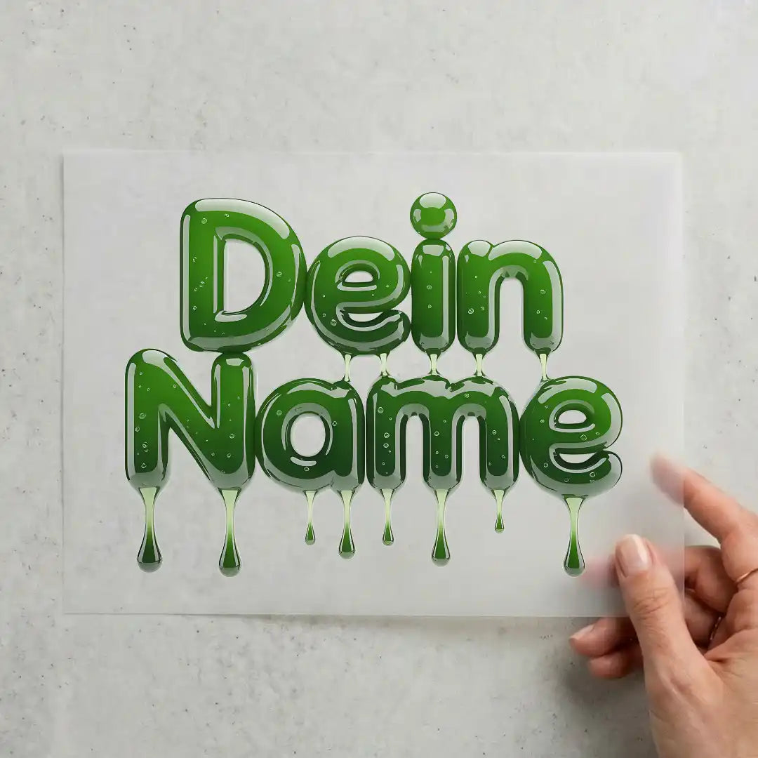 Dein Name in grünem Schleim