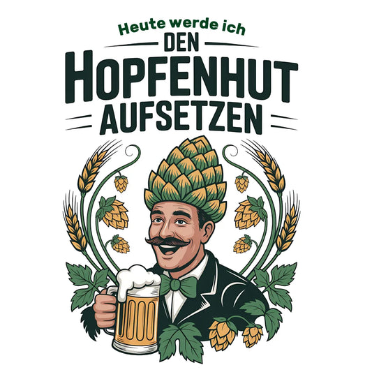 Bügelfolie "Den Hopfenhut anziehen" – DIN A4