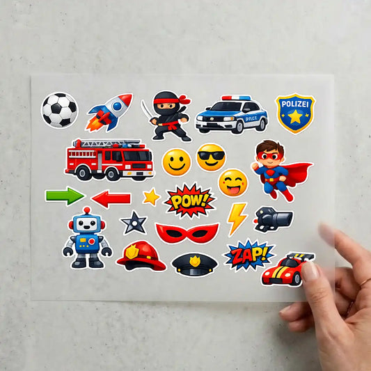 Action Hero Sticker-Set