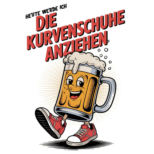 Bügelfolie "Die Kurvenschuhe anziehen" – DIN A4