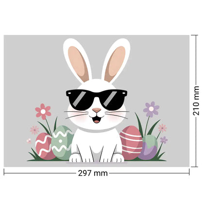 „Osterhase mit Sonnenbrille“ – Frühlingsstimmung zum Aufbügeln