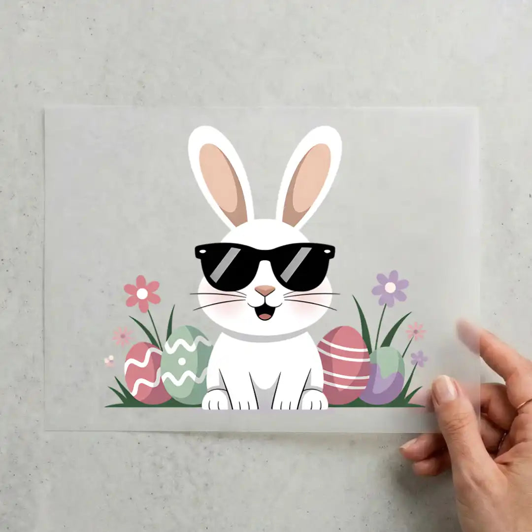 „Osterhase mit Sonnenbrille“ – Frühlingsstimmung zum Aufbügeln