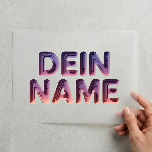 Dein Name im Papierschnitt Look