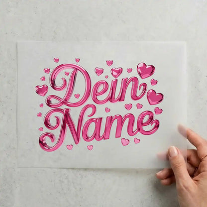 Dein Name im Pink Lipgloss Style