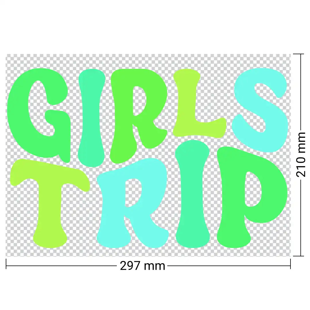 Girls Trip Bügelset – für 4 Freundinnen im Matching-Look