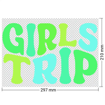 Girls Trip Bügelset – für 4 Freundinnen im Matching-Look