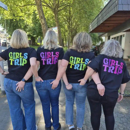 Girls Trip Bügelset – für 4 Freundinnen im Lila-Look