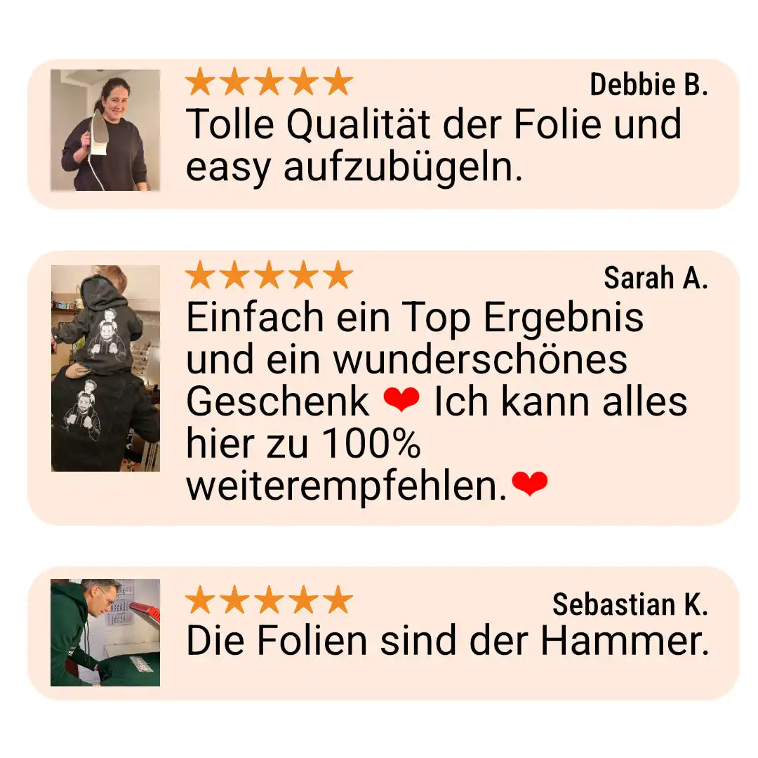 Konfetti im Herzen - Brustlogo mit zusätzlichen Herzen