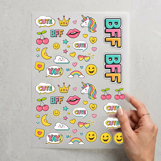 Bügelbild-Set "BFF & Cute" für Mädchen