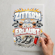 Zittern ist erlaubt - schwarz- Spruch der Woche