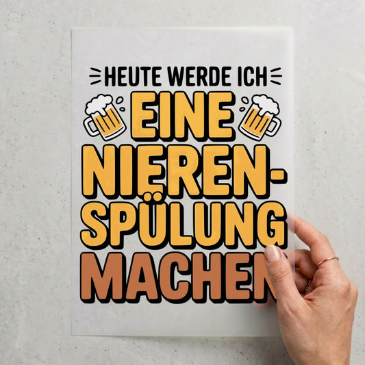 Eine Nierenspülung machen