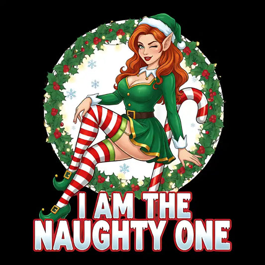 Bügelfolie "I am the naughty one" sitzend - 01