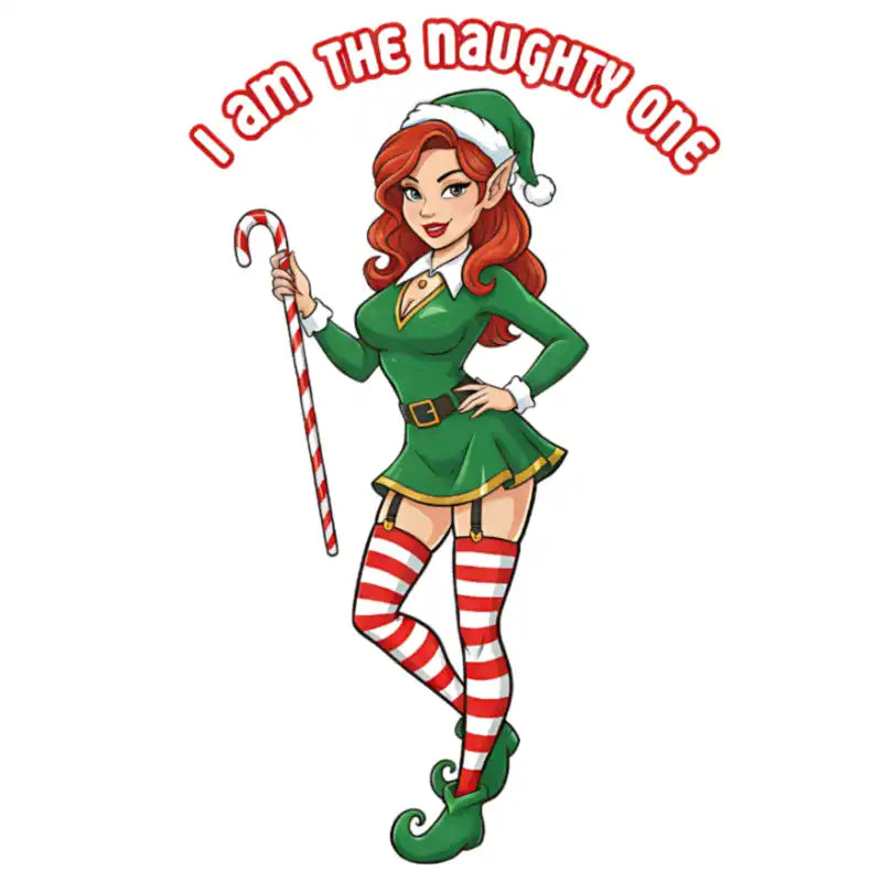 Bügelfolie "I am the naughty one" stehend - 03