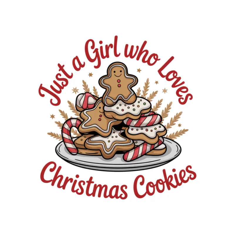 Bügelfolie – "Just a girl who loves christmas cake" 01