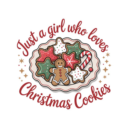 Bügelfolie – "Just a girl who loves christmas cake" 02