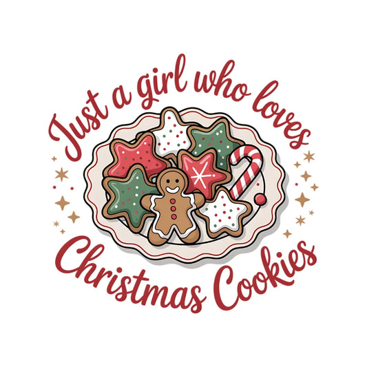 Bügelfolie – "Just a girl who loves christmas cake" 02