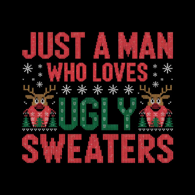 Ugly-Sweater-Liebe Bügelfolie in Strickoptik – 